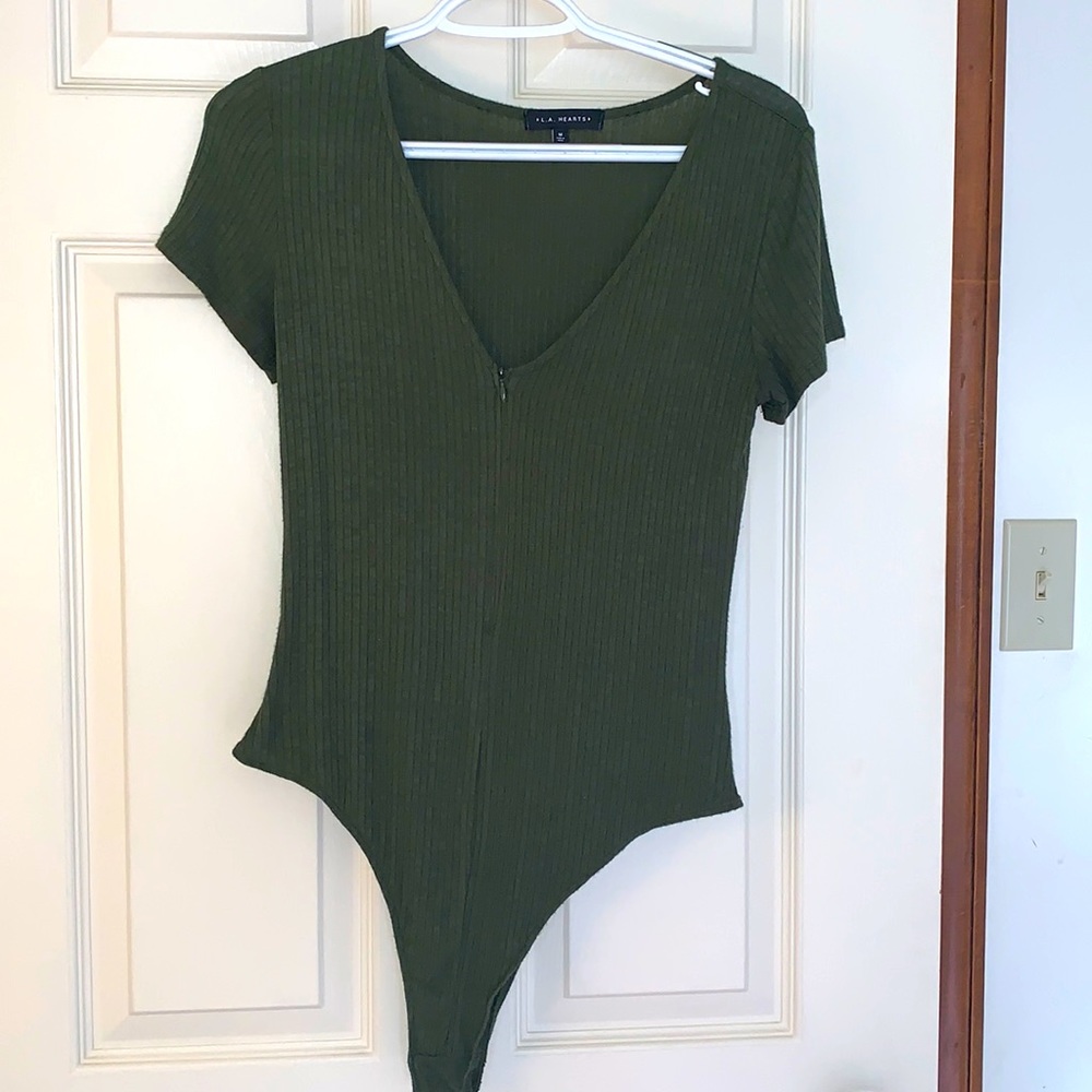 PacSun dark green bodysuit